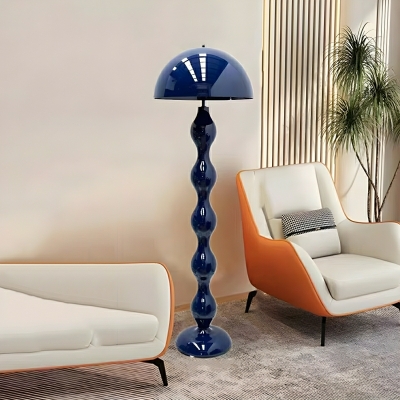 Contemporary Dome Metal Floor Lamp with Foot Switch and LED Light for Residential Use