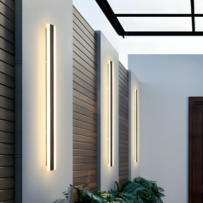 Modern Black Acrylic Wall Lamp - Sleek and Stylish LED Reading Light for Outdoor Use