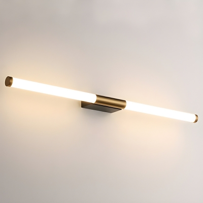 Modern Brass Vanity Light with Acrylic Shade and White LED Bulbs