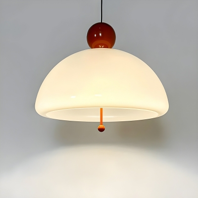 Modern Glass Dome Pendant Light with Adjustable Hanging Length and Clear Glass Shade