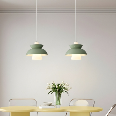 Modern Glass Pendant Light with Round Canopy and Contemporary Style for Residential Use