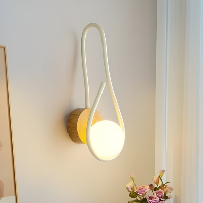 Modern Hardwired Clear Glass Wall Sconce with Unique Design in White