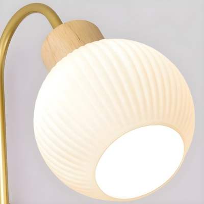 Modern Ribbed Glass Wall lamp with White Down Lighting from High Quality Material