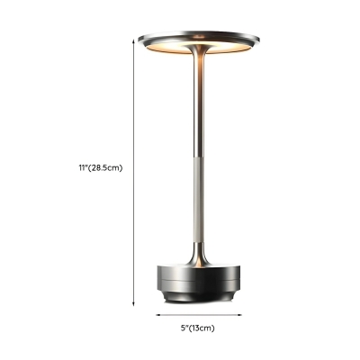 Rechargeable Modern LED Table Lamp - 3 Color Light Touch Switch Metal and Aluminum Shade