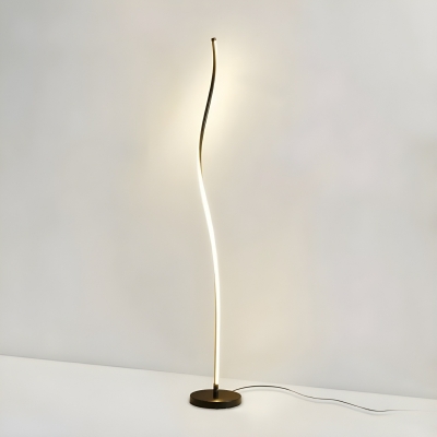 Sleek Linear LED Floor Lamp with White Iron Shade for Modern Stylish Living