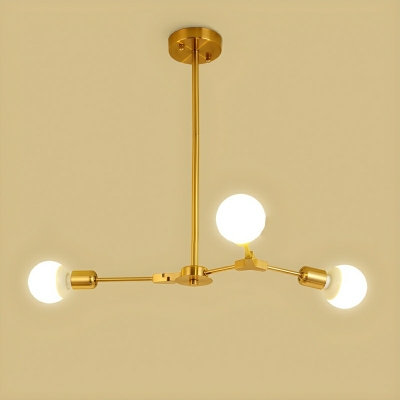 Stylish Modern Globe Chandelier with Ambiant Lighting in Metal