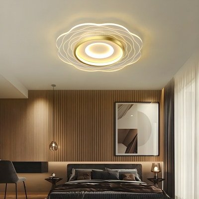 White Single Light LED Bulb Modern Acrylic Flush Mount Ceiling Light for Residential Use