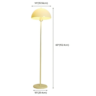 Elegant Metal Floor Lamp with Foot Switch and Acrylic Shade for Modern Home Decor