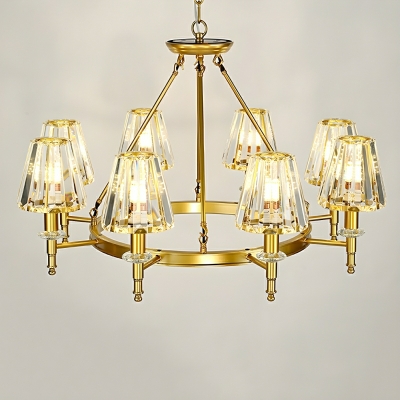 Industrial Clear Crystal Chandelier for Stylish Ambience and Direct Connectivity