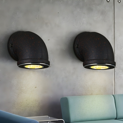 Industrial Metal 1-Light Wall Lamp with LED Light Down Shade