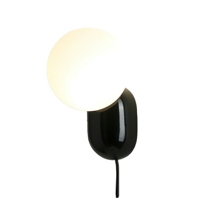 Modern Bi-Pin Glass Resin 1-Light Wall Sconce with Hardwired Power Source