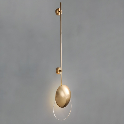 Modern Bronze Hardwired 1-Light LED Wall Lamp with Clear Acrylic Shade