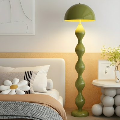 Modern Cast Iron LED Floor Lamp with Warm Light and Down Shade