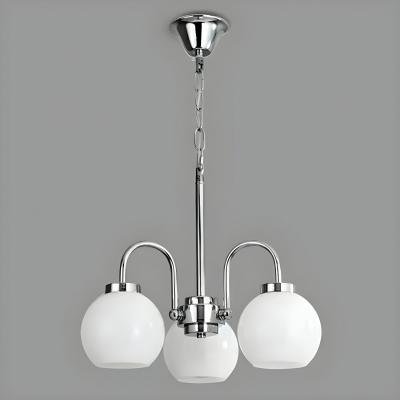 Modern Clear Glass Globe Chandelier with Adjustable Hanging Length in LED/Incandescent/Fluorescent