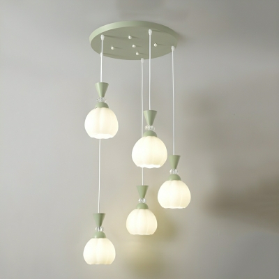 Modern Clear Glass Pendant Light with Adjustable Hanging Length and Crystal Component