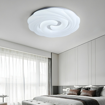 Modern Flush Mount LED Ceiling Light with Acrylic Shade for Residential Use