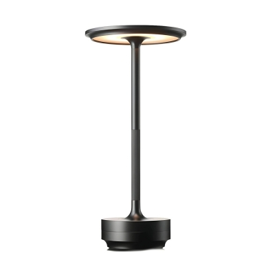 Rechargeable Touch Table Lamp - 3 Color Light - Modern Style - LED Bulbs - White Metal Shade