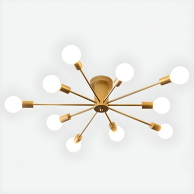 Sputnik-style Chandelier - Modern Design, Ambient Lighting Fixed Hanging Length