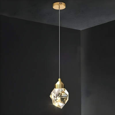 Elegant Crystal Pendant Light - Clear Hanging Beauty - Modern LED Brilliance