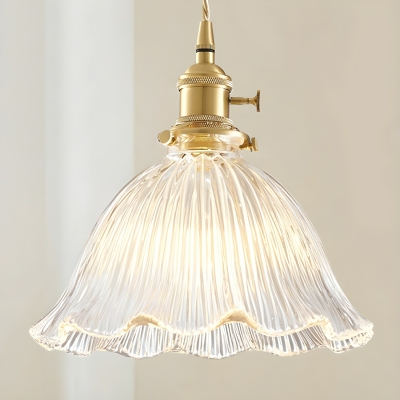 Elegant Tiffany Style LED Pendant with Adjustable Hanging Length in Clear Glass Shade