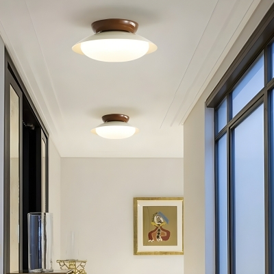 Modern Barn Style LED Flush Mount Ceiling Light with Acrylic Shade