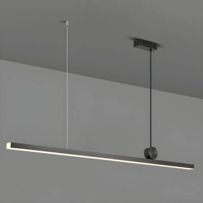 Modern Black Acrylic Island Light with Adjustable Hanging Length