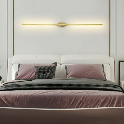 Modern Linear Metal LED Wall Sconce with Hardwired Power Source