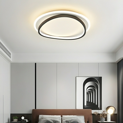 Geometric Flush Mount Ceiling Light with LED Bulbs, Modern Style, Metal Material