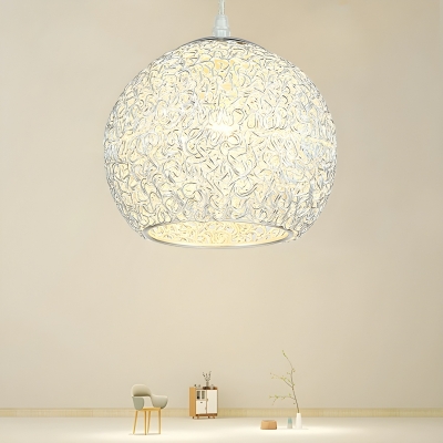 Modern Aluminum Pendant Light with Adjustable Hanging Length and Round Canopy