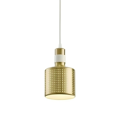 Modern Gold Iron Pendant Light with Adjustable Hanging Length
