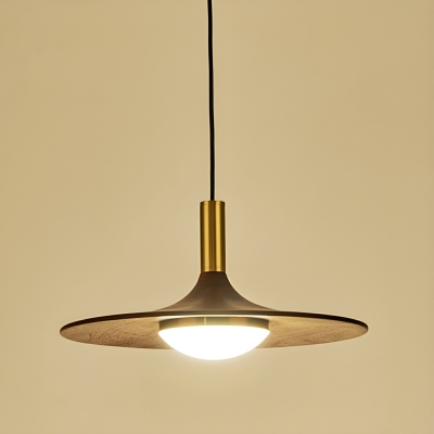 Modern Wood Pendant with Acrylic Shade and Adjustable Hanging Length