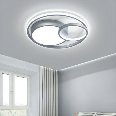 Gray Modern Acrylic Flush Mount Close To Ceiling Light in Down Direction, Ideal for Residential Use