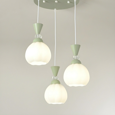 Modern Clear Glass Pendant Light with Adjustable Hanging Length and Crystal Component