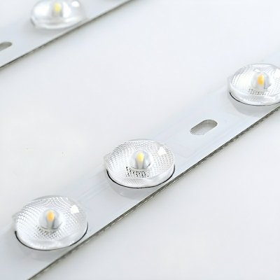 Modern LED Acrylic Flush Mount Ceiling Light - White Shade, Ambient Lighting