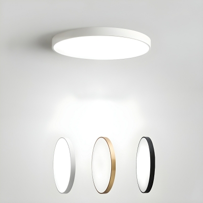 Modern LED Flush Mount Ceiling Light with Cast Iron Material and Ambient Iron Shade
