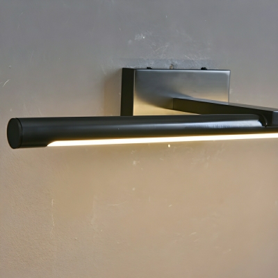 Modern Straight Vanity Light with Natural Light LED Bulb Interior & Unique Metal Fixture