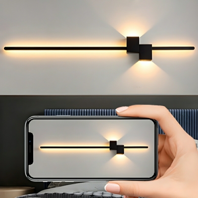 Modern LED Wall Lamp with Warm Light, Metal Construction, and Up & Down Shade