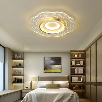White Single Light LED Bulb Modern Acrylic Flush Mount Ceiling Light for Residential Use