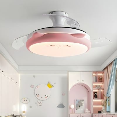 Windmill Kids' Ceiling Fan with Clear Blades, Remote and Wall Control