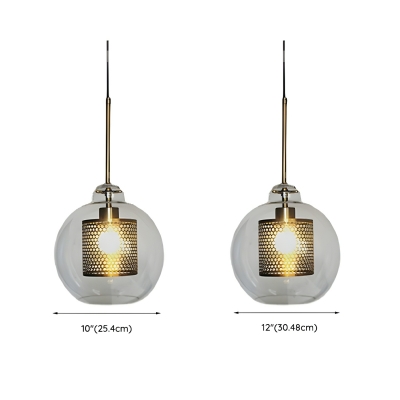 Elegant Clear Glass Pendant Light - Adjustable Cord - Modern LED Lighting