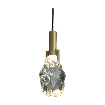 Modern Crystal Pendant Light with Adjustable Hanging Length and Bi-pin Light Type