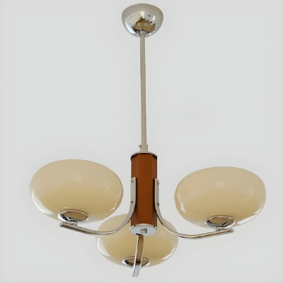 Modern Glass Globe Chandelier with Clear Glass Shades and Adjustable Hanging Length