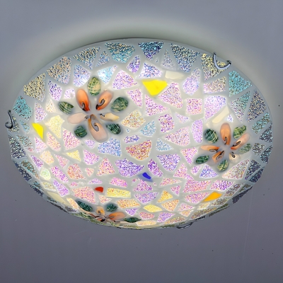 Multicolor Led Flush Mount Ceiling Light with Illustrated Kids Design