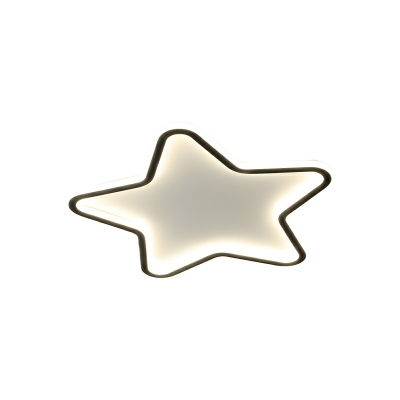 Star-Shaped LED Flush Mount Light Fixture for Kids, Made with Silica Gel Shade