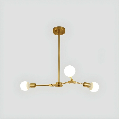 Stylish Modern Globe Chandelier with Ambiant Lighting in Metal