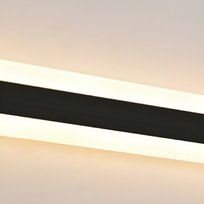 Innovative Black Acrylic Outdoor LED Wall Lamp - Modern Hardwired 1-Light Sconce