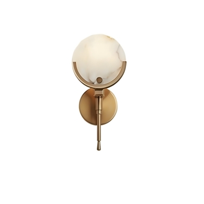 Modern Gold Stone Wall Sconce with 1 Light and Hardwired Power Source