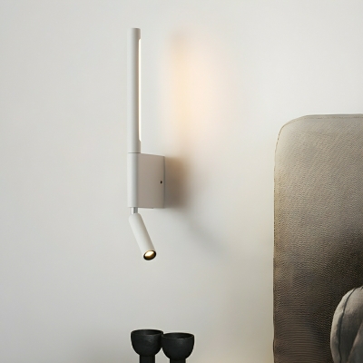 Sleek Modern LED Metal Wall Lamp with Warm Light Reading Bulb