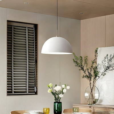 Contemporary Metal Pendant Light with Adjustable Hanging Length and Round Canopy Shape