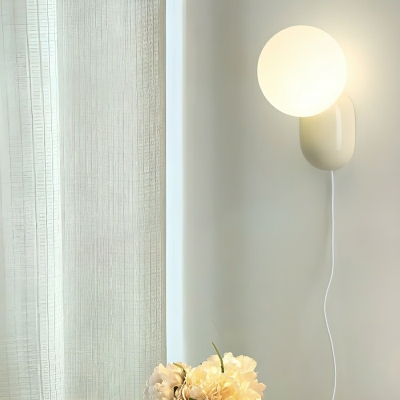 Modern Bi-Pin Glass Resin 1-Light Wall Sconce with Hardwired Power Source